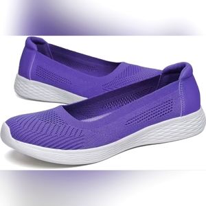 TIOSEBON Women's Lightweight Loafer Low-Top Flat Ultra Memory Foam Mesh Slip on